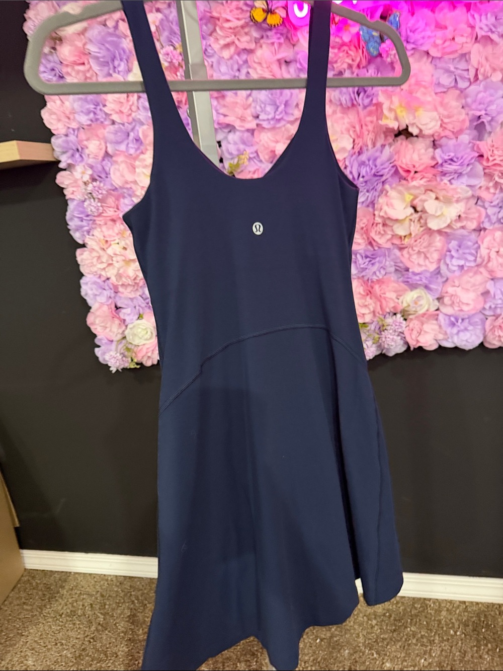 lululemon athletica Navy Scoop-Neck Athletic Midi Dress